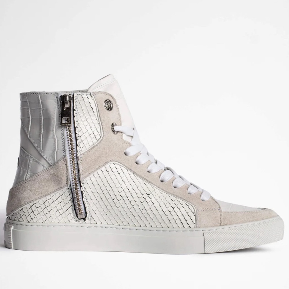 ZADIG AND VOLTAIRE HIGH FLASH KEITH SNEAKERS NIB Size 38